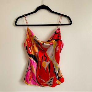 Vintage 100% Silk Cowl Neck Top